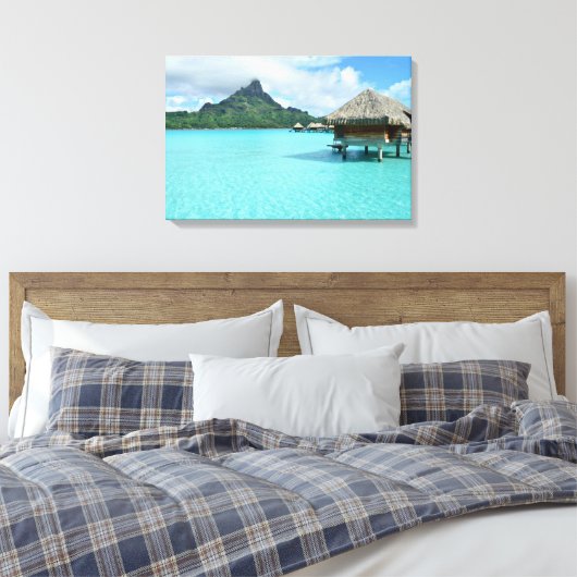 Bora Bora resort canvas print (Insitu (Slaapkamer))