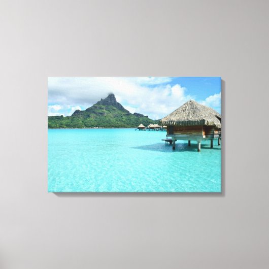 Bora Bora resort canvas print (Voorkant)