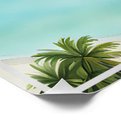 Bora bora retro reisposter, Frans-Polynesië Perfect Poster (Hoek)