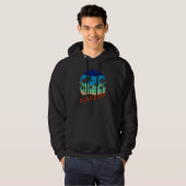 Bora Bora Retro Sunset Beach Design Hoodie (Voorkant volledig)