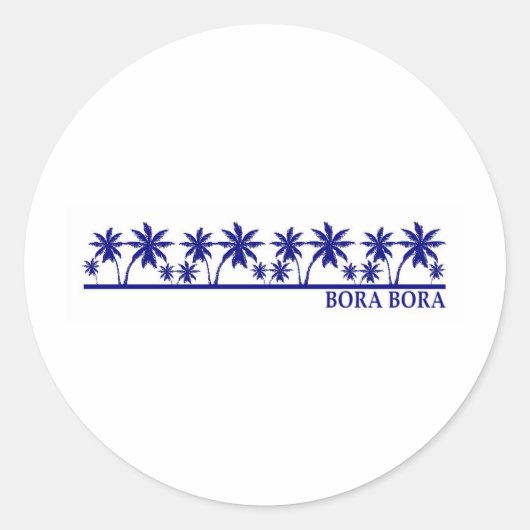 Bora Bora Ronde Sticker (Voorkant)