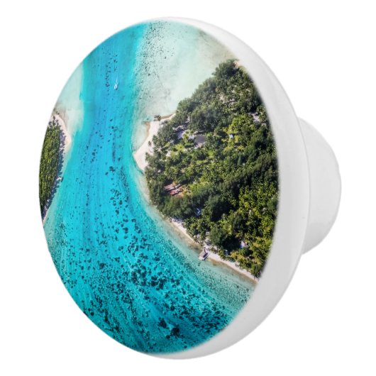 Bora Bora - route naar de oceaan Keramische Knop (Rechts)