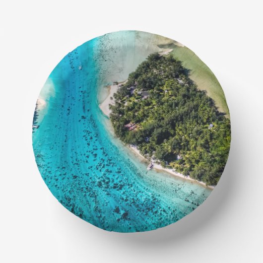 Bora Bora - route naar de oceaan Papieren Kommen (Voorkant)