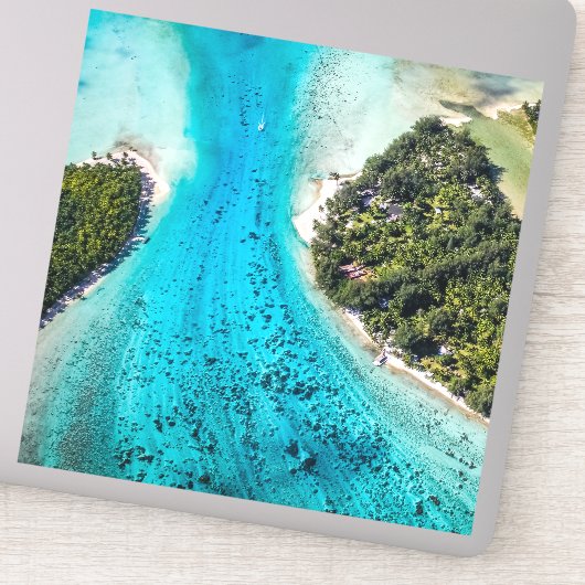 Bora Bora - route naar de oceaan Sticker (Detail)