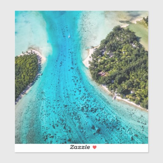 Bora Bora - route naar de oceaan Sticker (Vel)