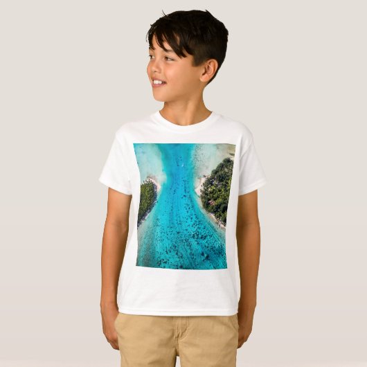 Bora Bora - route naar de oceaan T-shirt (Voorkant volledig)