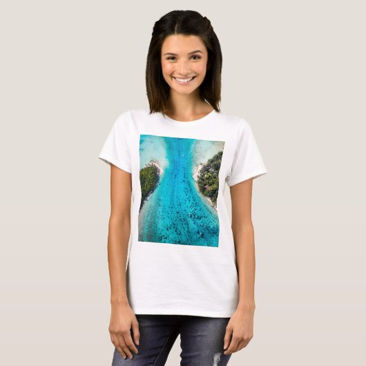 Bora Bora - route naar de oceaan T-shirt (Voorkant volledig)