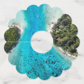 Bora Bora - route naar de oceaan Wijnglaslabel (Voorkant)