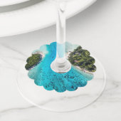 Bora Bora - route naar de oceaan Wijnglaslabel (Dichtbij)