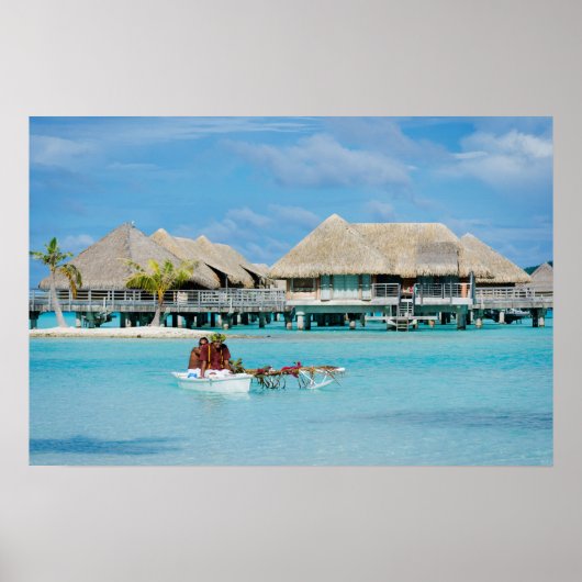 Bora Bora stijl ontbijtservice in kano poster (Voorkant)