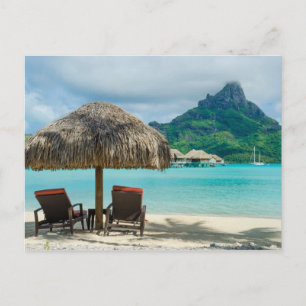 Bora Bora strand stoelen briefkaart