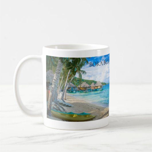 Bora Bora Strandbungalows Oceaan Koffiemok (Links)