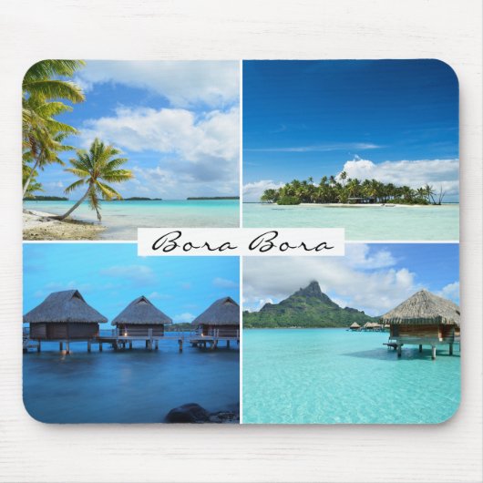 Bora Bora stranden collage foto Muismat (Voorkant)