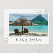 Bora Bora strandstoelen, Polynesië Briefkaart (Voorkant / Achterkant)