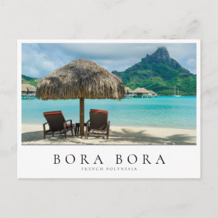 Bora Bora strandstoelen, Polynesië Briefkaart