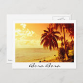 Bora Bora sunset briefkaart (Voorkant / Achterkant)