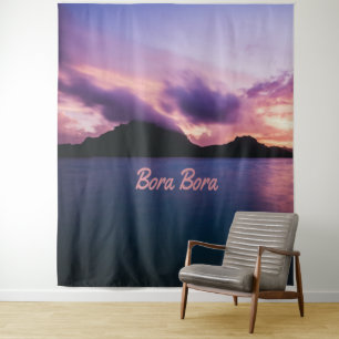 Bora Bora Sunset Eiland Strand Wandkleed