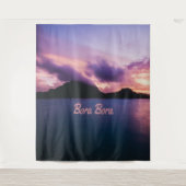 Bora Bora Sunset Eiland Strand Wandkleed (Voorkant)