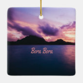 Bora Bora Suset Island Beach Keramisch Ornament (Achterkant)