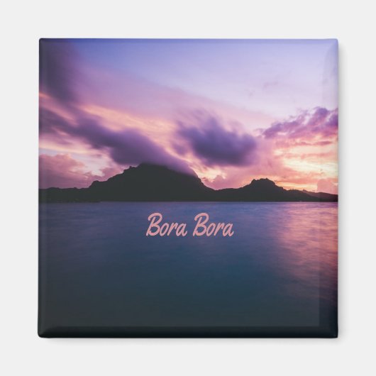 Bora Bora Suset Island Beach Magneet (Voorkant)