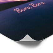 Bora Bora Suset Island Beach Poster (Hoek)
