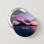 Bora Bora Suset Island Beach Ronde Button 5,7 Cm (Voorkant /achterkant)