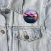 Bora Bora Suset Island Beach Ronde Button 5,7 Cm (In situ)