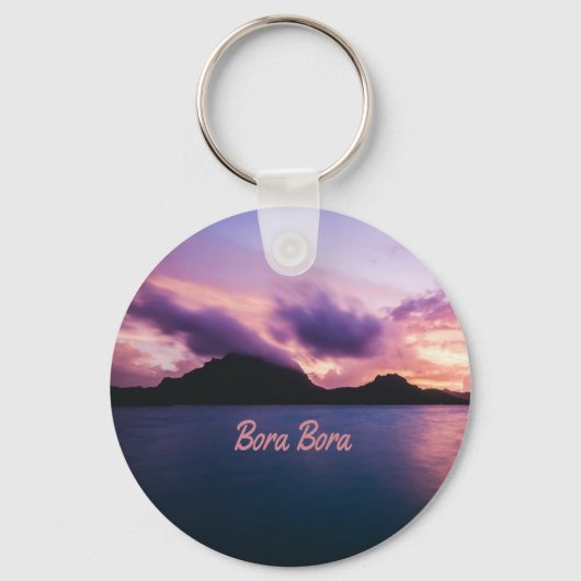 Bora Bora Suset Island Beach Sleutelhanger (Voorkant)