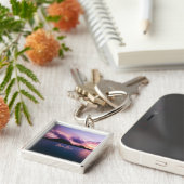 Bora Bora Suset Island Beach Sleutelhanger (Zijkant)