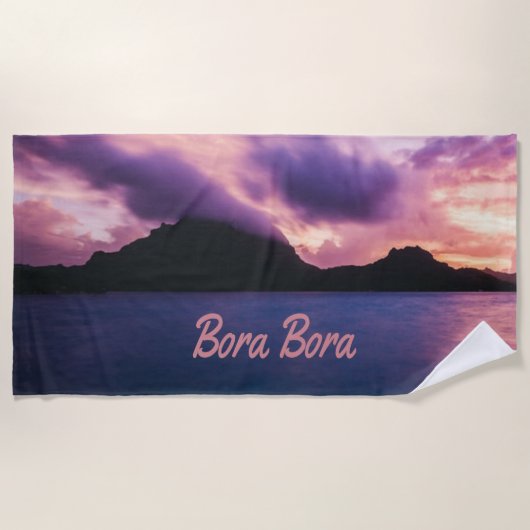 Bora Bora Suset Island Beach Strandlaken (Voorkant)