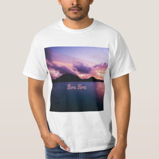 Bora Bora Suset Island Beach T-shirt (Voorkant)