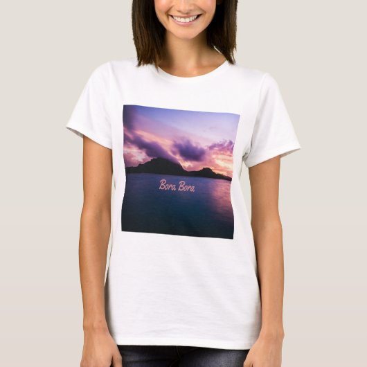 Bora Bora Suset Island Beach T-shirt (Voorkant)