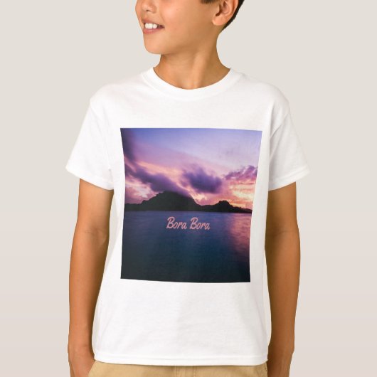 Bora Bora Suset Island Beach T-shirt (Voorkant)