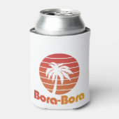 Bora Bora T-shirt voor reis, vakantie en vakantie Blikjeskoeler (Blikje Voorkant)