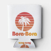 Bora Bora T-shirt voor reis, vakantie en vakantie Blikjeskoeler (Achterkant)
