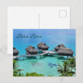 Bora Bora Tahiti Beautiful Cozy Cabins in Ocean Briefkaart (Voorkant / Achterkant)