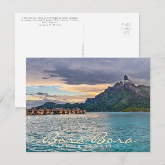Bora Bora Tahiti Frans-Polynesië Reizen Briefkaart (Voorkant / Achterkant)