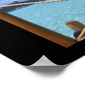 Bora Bora Tahiti Overwater Uitzicht Bungalow Poster (Hoek)