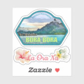 Bora Bora Tahiti Travel Vinyl Sticker (Vel)