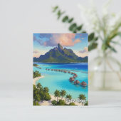 Bora Bora Travel Briefkaart (Staand voorkant)