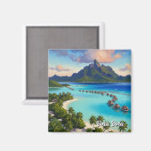 Bora Bora Travel Magneet (Voorkant / Achterkant)