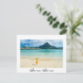 Bora Bora tropical cocktail briefkaart (Staand voorkant)