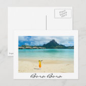 Bora Bora tropical cocktail briefkaart (Voorkant / Achterkant)