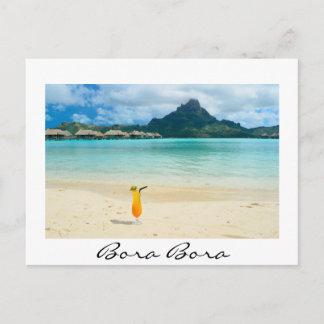 Bora Bora tropical cocktail briefkaart