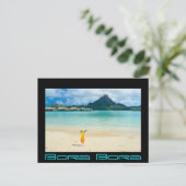 Bora Bora tropical cocktail briefkaart (Staand voorkant)