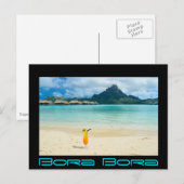 Bora Bora tropical cocktail briefkaart (Voorkant / Achterkant)