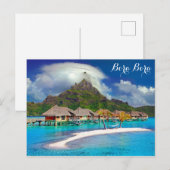 Bora Bora Tropical Island Beach Ocean Briefkaart (Voorkant / Achterkant)