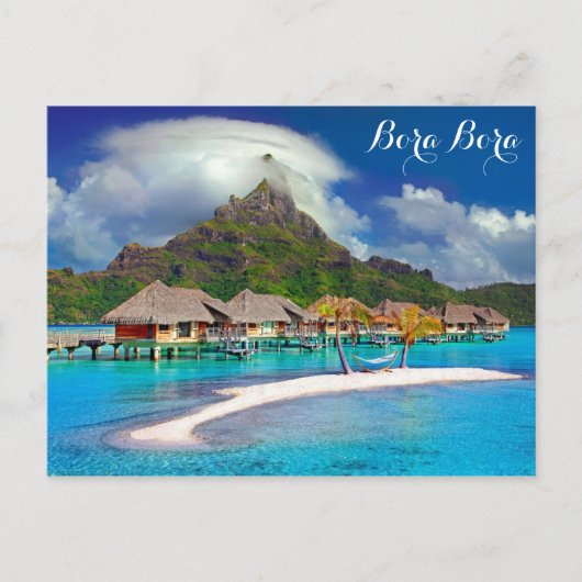 Bora Bora Tropical Island Beach Ocean Briefkaart (Voorkant)