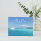 Bora Bora Tropical Island Paradise Yacht Briefkaart (Staand voorkant)