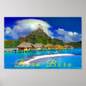Bora Bora Tropical Island Poster (Voorkant)